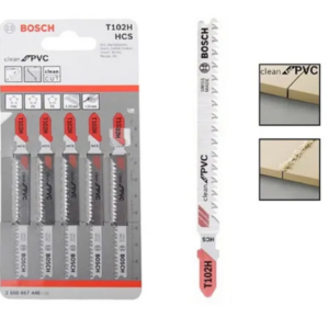 BOSCH 5pcs T102H Jigsaw Blade Clean For PVC Cutting